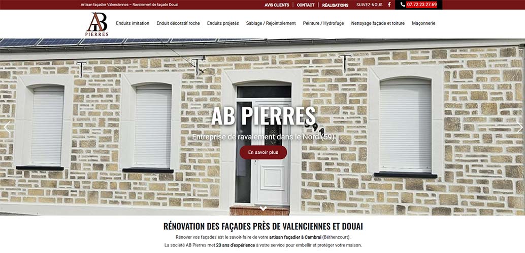 Artisan façadier à Valenciennes, Douai, Cambrai